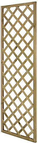 Pannello Grigliato in Legno di Pino Impregnato da Giardino per pianti rampicanti Decorazione Balconi (60x180 cm)