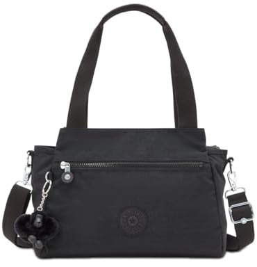 Kipling Elysia Mittelgroße Schultertasche, Schultertaschen, Black Noir (Schwarz)