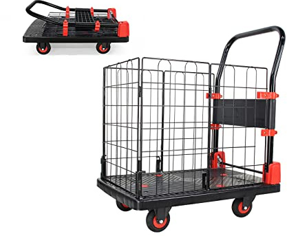Camion della piattaforma che piegano il camion della mano, carretto della gabbia che trasportano il peso 300 libbre, carrello pieghevole portatile della piattaforma