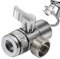 3 Wege Umschaltventil, M22 x M24 Messing Wasserhahn Diverter, Umschalter Umstellventil, Dusche Umschaltventil, für Toiletten, Badezimmer, Küche