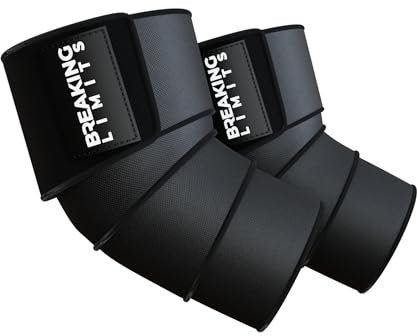 BREAKING LIMITS Ellbogen Bandage Gym - Ellenbogenbandage Kraftsport – Ellenbogenbandagen für Gewichtheben, Bodybuilding, Powerlifting, Bankdrücken & Fitness (1 Paar)