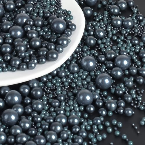 OSDUE Perles Comestibles de 85g en Sucre Noir, Perlé Saupoudrer Mélange, Streusel pour Desserts Perlé, Décoration pour Gâteaux Biscuits Cupcakes Pâtisserie Anniversaire Party Mariage