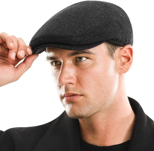 Wantonfy Schirmmütze Herren Barett Cap Schiebermütze Barret Flat Cap Newsboy Baskenmütze