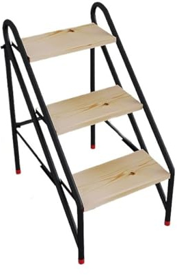 WLH Alexanders Escalon Taburete de Escalera for Piscina, Escalera Plegable, Silla de Escalera de Doble propósito, Plataforma Alta for Biblioteca, ático, Oficina y hogar banqueta(Three Step)