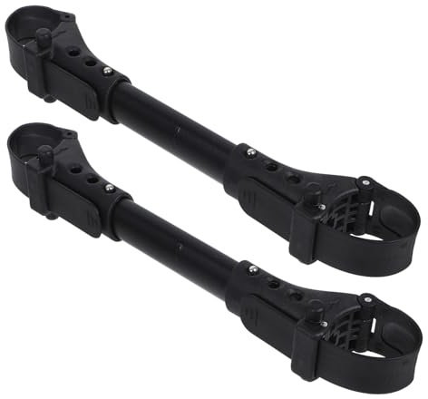 Toyvian Conector para Cochecito Doble Negro de Aluminio, Resistente y Anti Óxido, 2 Piezas para Unir Cochecitos de Ñiño en Uso Exterior