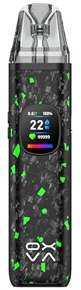GLOWELL Ox-va Kit Xlim Pro 2 DNA Kit 1300mAh built-in Battery 2ml 0.6ohm+0.8ohm Stainless Steel Cartridge Electronic Cigarette Vaporizer (No Liquid, No Nicotine) (Luminous Forged Carbon Fiber)