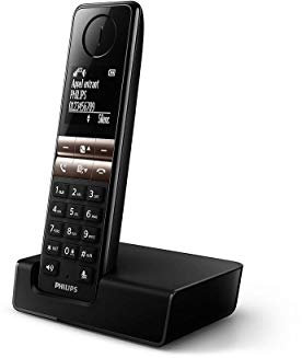 Philips D4702B/34 Teléfono Inalámbrico Duo Negro