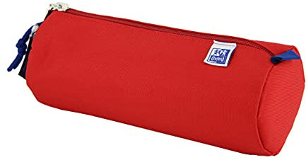 Oxford, Federmäppchen, rund, groß, mit Gummizug, 22 cm, Rot