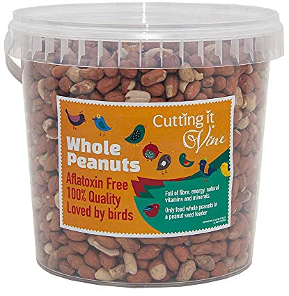 Cutting it Vine Peanuts for Birds (2L Tub), Attract Wild Birds with Finest Grade Peanuts, Year Round Wild Bird Food and Squirrel Food of Choice