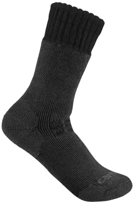 Carhartt Herren Schwere Stiefelsocken aus Synthetikwollmischung, Schwarz, L