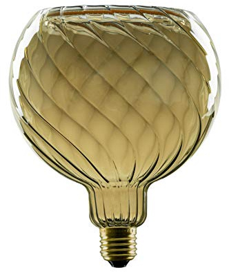 SEGULA LED-filamentlampa – flytande designklot 150 mm – rökgrå – dimbar – E27