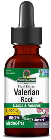 Nature's Answer, Valerian Root Extract (Estratto di Radice di Valeriana), 1000mg, Gocce Vegane, 30ml, Testato in Laboratorio, Senza Glutine, Senza Soia, Vegetariano, Non OGM