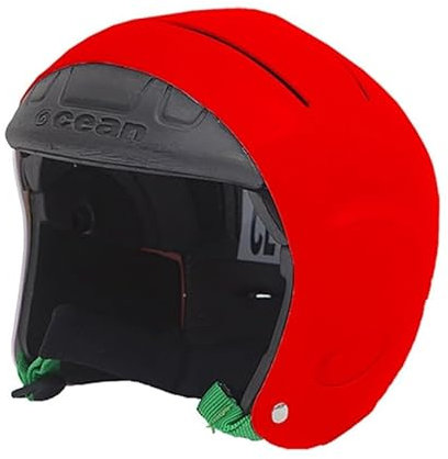 OCEAN Dolphin Helm für Kitesurf und Wassersport, Unisex, Rot, S/M (540 mm - 575 mm)