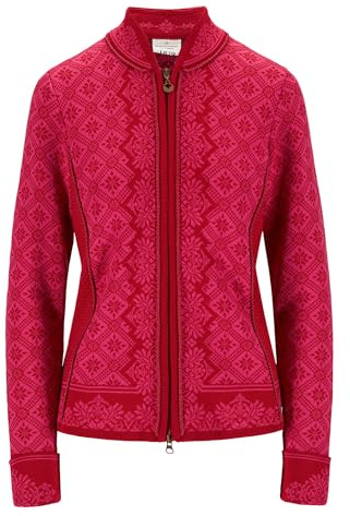 Dale of Norway Christiania Cardigan - Sweaters for Women - 100% Skin Soft Merino Wool Cardigan - Form Flattering with Two-Way Zipper - Women’s Cardigan with Fine Detailed Patterns