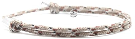 Nato Cuff - Paracord Armband 2mm und Silber 925 - Verstellbares Damen- oder Herrenschmuckstück entworfen und zusammengesetzt in Frankreich (Desert)