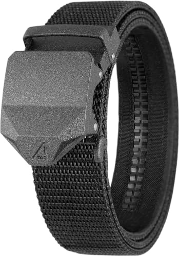 ACE Schakal Armébälte för män - taktiskt byxbälte för män med snabbfäste utan hål - grov nylon - 127 cm