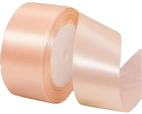 4 cm champagne rosa satinband, satin dekorband present presentband brett band för klänning bröllop, dop och födelsedagspresenter, satin dekorband, dekorband presentförpackning, 22,8 m ..