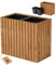 HOMERZO Blumenkasten für außen Pflanzen-Übertopf aus Holz mit Kunststoff-Pflanzeneinsatz 18 l Blumentopf eckig für Balkon oder Terrasse (67x36 h55)