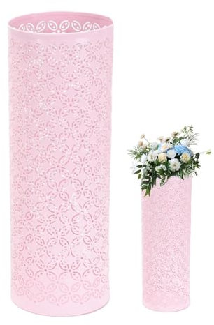 Misaakoeq Organizzatore di ombrelli, Secchio per ombrelli rotondo in metallo, Supporti portaombrelli per ingresso di uffici, porte, case, portici, dormitori, centri commerciali