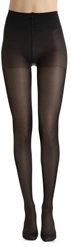 Relaxsan Basic 880 (Nero-Rombi 5/XXL) collant contenitivi 140 Den compressione graduata