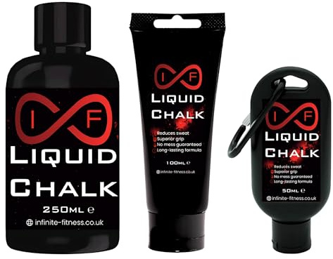 Infinite Fitness Liquid Chalk Superior Grip Sweat Free Hands Sports Chalk for Weight Lifting, Rock Climbing, Gymnastics, Calisthenics, Power Lifting, Bodybuilding, Gym Gifts (1, 50ml)
