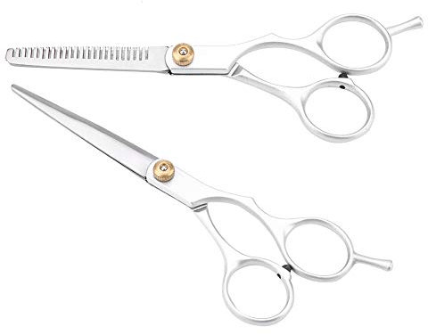 Marhynchus Forbici di Assottigliamento Taglio dei Capelli Set Barbiere Salone Professionale per Diradamento per Capelli in Acciaio Inossidabile per la Famiglia (Set 2 pezzi)