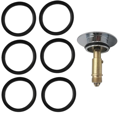 oupados 6-Piece Nitrile Rubber O-Ring Replacement Sealing Ring – Universal Seal for Push-Up (Pop-Up Valve) Drain Assembly