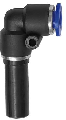 Raccord en L 10 mm de diamètre extérieur pour tuyau Ø 6 mm de diamètre max. 15 bar, plastique