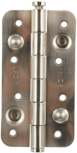 Jdel 3 Unidades Bisagra Seguridad para Puerta sin remate Canto Redondo Radio 12 niquel 150x80