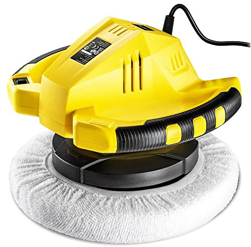 TROTEC Pulidora excéntrica PPOS 10-120 Pulidora Amoladora Pulidora Set Pulir Coches Barcos Suelos Potente motor de 120 W con alto rendimiento constante