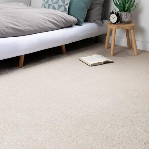 Steffensmeier Teppichboden Sardinien Meterware | Auslegware für Kinderzimmer Wohnzimmer Schlafzimmer | Creme, Größe: 300x600 cm