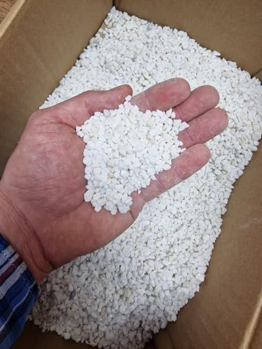 TODOSTONES Piedra Blanca Tipo Grava para Decoracion Jardin, macetas, jarrones o Plantas. (Blanco 3-6 mm, 1 kg)