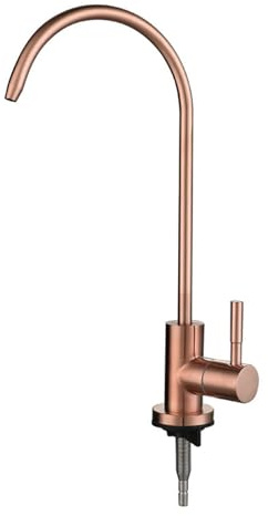 YWJFSA Rubinetto Per Acqua Purificata Rubinetto Lavello Cucina Osmosi Rubinetto Lavello Cucina Solo Acqua Fredda Acciaio Inossidabile 1/4,Oro Rosa