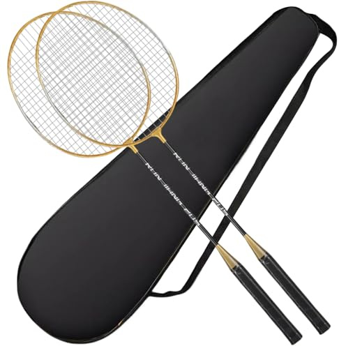 Adult Badminton Racket Set - Lightweight Badminton Equipment for Professionals, Sweat Absorbent