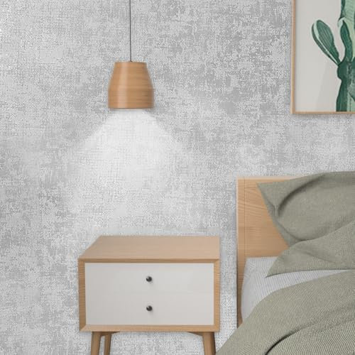 Concrete Grey Cement Wallpaper with Metallic Silver Glitter - Industrial Shabby Chic Ceiling Paper Textured Retro Decorative Luxury Removable Non-Woven Natural Stone Wallpaper Roll