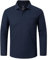 Outdoor Ventures Herren Poloshirt Langarm UPF50+ Sonnenschutz UV Schutz Polohemd Golf Sports T Shirts für Männer Leichtes Atmungsaktiv Poloshirts Casual Polo Tops zum Tennis Dunkelblau L
