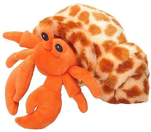 Wild Republic Hug’EMS Bernard-l'ermite, Animal en Peluche, 17 cm, Grand Cadeau, Jouet Éducatif, Peluche Écologique, Rembourrage Fabriqué à Partir de Bouteilles d’Eau Recyclées
