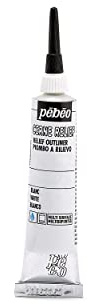 Pebeo 778000 Relief Outliner, White, 20ML