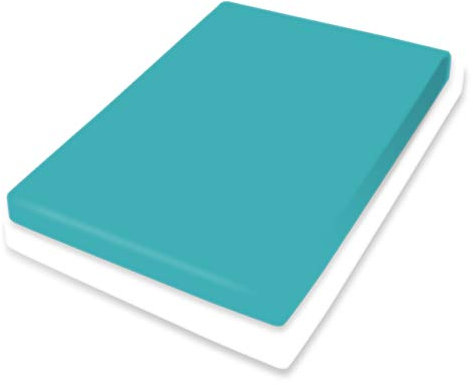 Bassetti Topper Spannbettlaken Uni Petrol D3/782 aus Baumwolle und Elasthan in der Farbe Petrol, Maße: 140cm x 200cm, 160cm x 220cm, 9302398