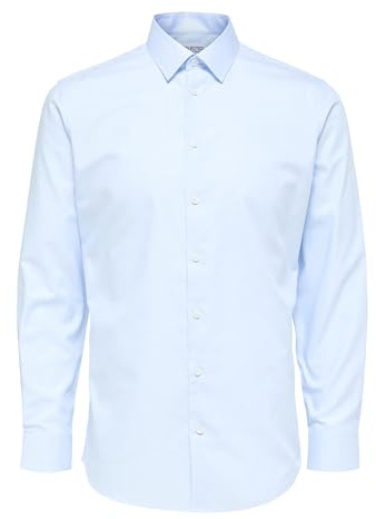 SELECTED HOMME - Camisa de Manga Larga para Hombre, Azul Claro, L