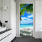 FLFK 3D Strand am Meer Türtapete selbstklebend Türposter Vinyl Entfernbar Türaufkleber Aufkleber Zuhause Dekor 77X200CM