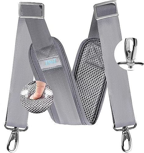 77 tums axelrem universal väskrem med fast pad ultra tjock plus lång och andningsbar kudde för bärbar dator, bagage, kamera, crossbody, sportväska etc -grå