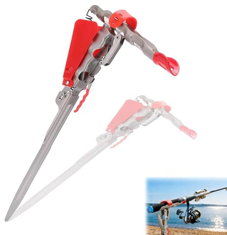 Yuecoom Support Canne a Peche, Support Automatique à Ressort Acier Inoxydable pour Amateurs et Professionnel