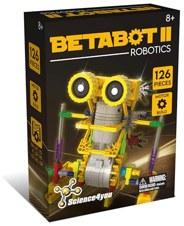 Science4you Betabot - Kit de Construcción de Robots para Niños, Construye Tu Propio Robot Caminante, Kit de Robótica con 126 Piezas, Betabot Nueva Versión, Juguetes Stem para Niños 8 9 10 11+