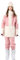 HOUZONIY Herren Damen Skianzug Schneeanzug Damen Skioverall Winter Warme Schnee Skifahren SäTze Outdoor Jumpsuit Mit Kapuze ReißVerschluss SkianzüGe Wasserdicht Snowboard Skisuit(T2152+RosaWeiß M)