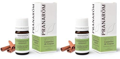 Pranarôm Huile Essentielle Cannelier de Ceylan Cinnamomum zeylanicum verum Ecorce HECT 5 ml (Lot de 2)