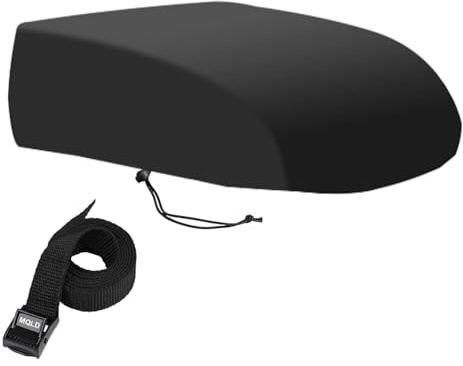 Abdeckung für Wohnmobil-Klimaanlagen, schwarz, wasserdicht, UV-Vinyl, kompatibel mit Dometic Brisk II, Kordelzug am Saum, leicht zu reinigen