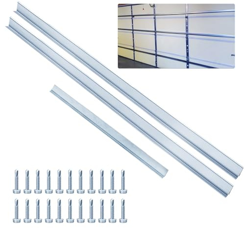 ZUIWAN 1 Set of 16FT Garage Door Strut Support Brace,16' Reinforcement Steel Hurricane Strut Beams,Heavy Duty,20# Thick Steel,Screws Included