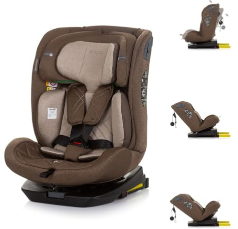Chipolino X-Factor i-Size barnsäte (40–150 cm) Isofix justerbar roterbar, färg: brun