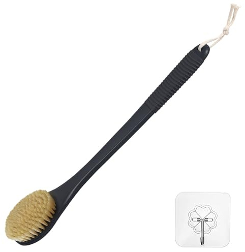 ROLIZOE Spazzola per la Schiena da 43 cm per Doccia, Spazzola Corporea Esfoliante Antiscivolo per il Bagno, Spazzola Morbida per la Schiena per Uomini e Donne (Setole di cinghiale)